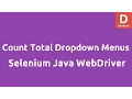 Total Number of Dropdown Menus Selenium Java
