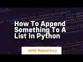 how to append something to a list in python