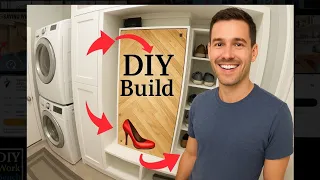 🧰 DIY LAUNDRY ROOM MAKEOVER // How to build Storage for a laundry room // shoe organization ideas