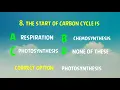 Mcqs on carbon cycle biological cycle carbon cycle QUIZ CENTRE