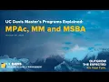 Which UC Davis Graduate Program is Right for You MM MPAc MSBA Webinar