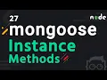 - mongoose Instance Methods Static Query Helpers