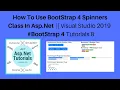 How to use bootstrap 4 spinners class in asp net visual studio 2019 4 tutorials 8