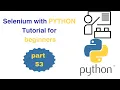 053 Handle Mouse Actions Mouse Hover Action in Selenium Python Web Automation Selenium Python