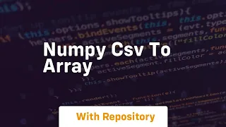 numpy csv to array