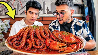 جربت اغرب الاكلات بحرية !؟🦞 || مع بيرو 🔥