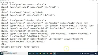 HTML Form-Check box control Select box control Submit button control