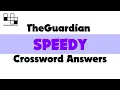 Speedy Crossword No 1314 Solution