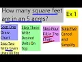 Convert Acres to Square Feet