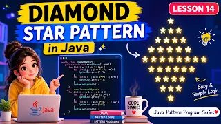 Diamond Star Pattern in Java Nested Loop Java Complete Course