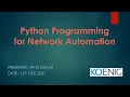 Python Programming for Network Engineering Koenig