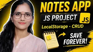 Notes App using HTML CSS JavaScript LocalStorage CRUD Beginner to Pro