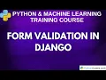 Form Validation in Django