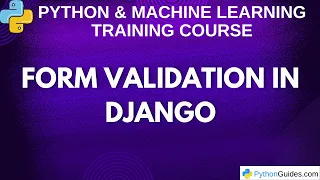 Form Validation in Django