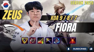 HLE Zeus FIORA vs SION Top - Patch 25 24 KR Ranked lolrec