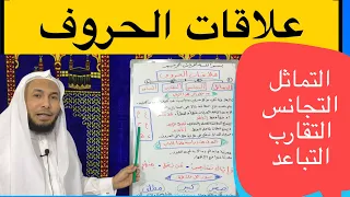 علاقات الحروف أسهل شرح للتماثل والتجانس والتقارب والتباعد محمود أبوالدكتور 