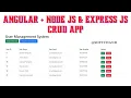 Angular CRUD App with Node js and Express js Backend Angular Node