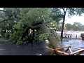Heavy rainfall thunderstorms bring flooded roadways downed trees in New York City