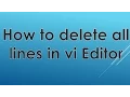 How to delete all lines of file in vi vim Step by Step Demo