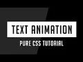 Simple Text Animation using HTML and CSS
