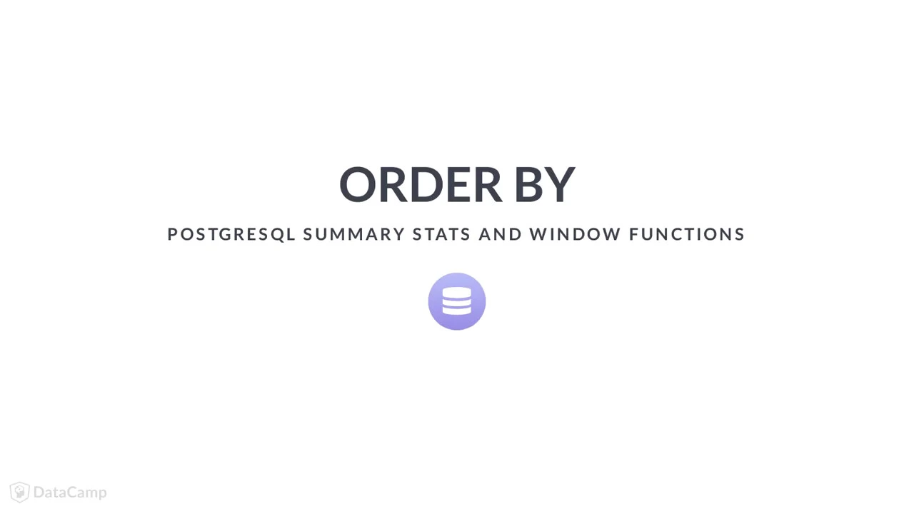 SQL Tutorial: ORDER BY SQL Tutorial: ORDER BY