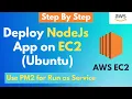 How to Deploy NodeJS App on AWS EC2 instance Run App as Background Service Using PM2 Full Demo