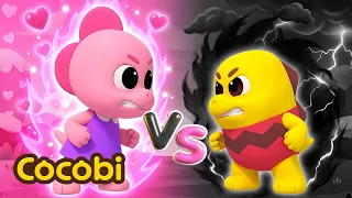 Pertarungan Warna Pink vs Hitam!💗🖤 | Lagu Anak | Cocobi