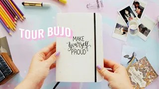 Tour COMPLETO pelo meu BULLET JOURNAL ✨ Ideias com Colagens, Ilustrações e Lettering! [2023/2024]