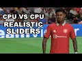 Realistic Sliders CPU VS CPU Settings Gameplay FIFA 23