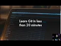 Learn Git essentials in 20 minutes - tutorial for beginners