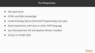 Mastering Selenium WebDriver 3 X Test Automation The Course Overview packtpub com
