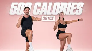 BURN 500 CALORIES With This Standing Cardio Workout - 30 Min Fat Burn (No Jumping, No Equipment)