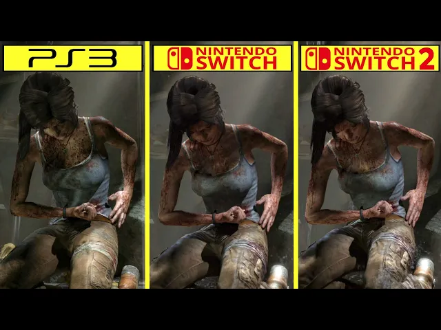 Tomb Raider Definitive Edition PS3 vs Switch vs Switch 2 Graphics Comparison