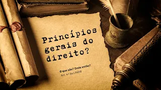 Princípios gerais do direito: o que são? Onde estão?