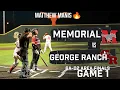 Team in Texas Spring Branch Memorial-vs-George Ranch Longhorns 6A-D2 Area Finals Game 1