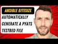 Generate a PyATS testbed file from your Ansible Inventory