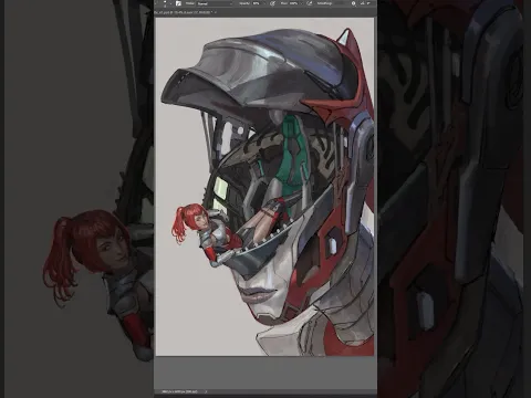 Working on the Red Mech Pilot #short