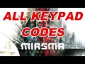 Miasma Chronicles - All Keypad Codes