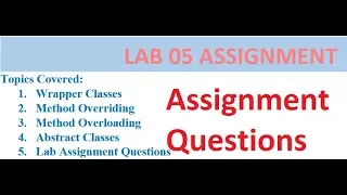 Java Lab 05 Assignment Five Questions