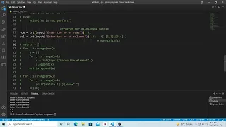 Python Program to Print Matrix with user input Python Tutorial in Hindi