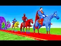 Download Lagu Crazy Long Slide Game With Cow Elephant Gorilla Hippopotamus Tiger 3d Animal Game Funny 3d Animals
