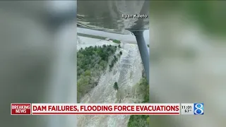 Dam failures force evacuations near Midland