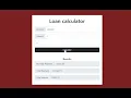 Simple Loan Calculator App using jQuery in JavaScript