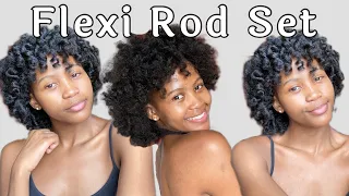 Flexi rod set on natural hair || South African YouTuber