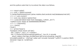PYTHON python 3 2 UnicodeEncodeError charmap codec can t encode character u2013 in position