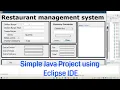 Build Your First Restaurant Management System in Java Eclipse