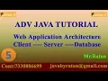 ADV JAVA -5 Web Application Architecture By Ratan sir