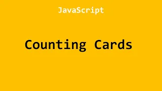 Counting Cards JavaScript