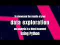 Integrate Python s data visualization and exploring data capabilities with Word document creation