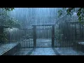 Download Lagu Sleep Instantly in Ancient Village with Heavy Rain \u0026 Thunder Sounds on Palm Roof in Forest at Night